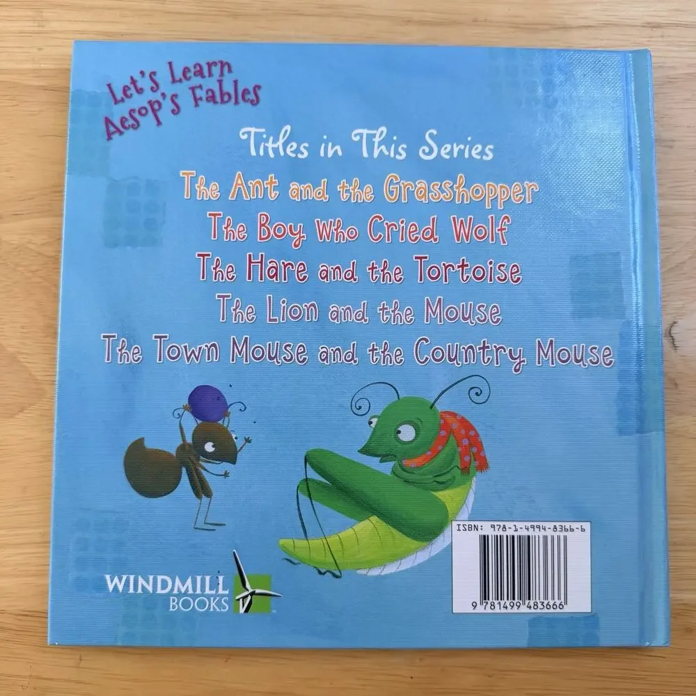 The Ant and the Grasshopper Lets Learn Aesops Fables Hardcover Library Binding